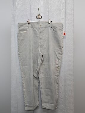 New Old Navy Hi Rise Straight 22 Pin Stripe Jeans